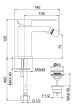 Fiore Kube bidet csaptelep, 100NN853501, matt fekete és matt fehér