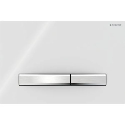 Geberit Sigma50 nyomólap, 2 mennyiséges öblítéshez, krómozott/fehér 115.788.11.2