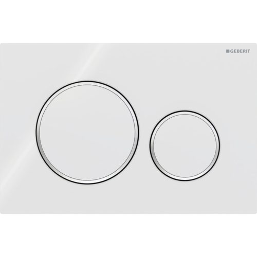 Geberit Sigma20 nyomólap, 2 mennyiséges öblítéshez, matt fehér easy-to-clean bevonattal/fehér 115.882.01.1 