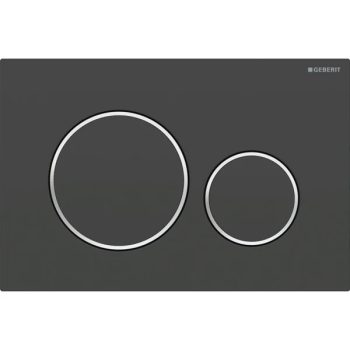   Geberit Sigma20 nyomólap, 2 mennyiséges öblítéshez, matt fekete easy-to-clean bevonattal/fényes króm 115.882.14.1 