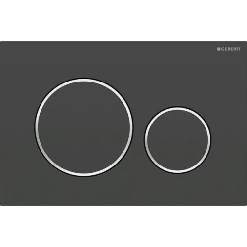 Geberit Sigma20 nyomólap, 2 mennyiséges öblítéshez, matt fekete easy-to-clean bevonattal/fényes króm 115.882.14.1 