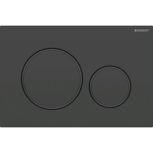 Geberit Sigma20 nyomólap, 2 mennyiséges öblítéshez: matt fekete easy-to-clean bevonattal/fekete 115.882.16.1 