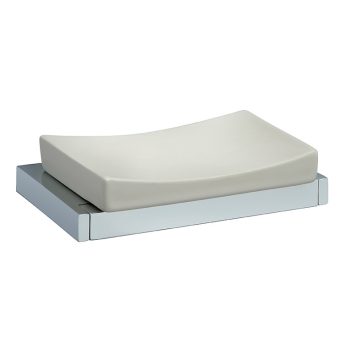   Fiore Kube fali szappantartó, 19CRC011, króm, porcelán tálkával