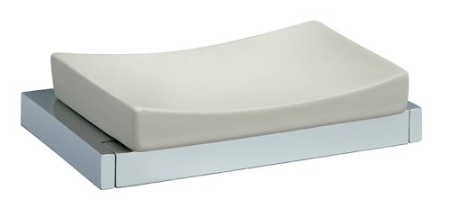 Fiore Kube fali szappantartó, 19CRC011, króm, porcelán tálkával