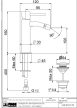Fiore Xenon Slim bidet csaptelep, 444NN525501, matt fekete és matt fehér