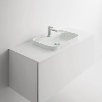   Arbi Nice 60 süllyesztett mosdótál A026, 60 cm, szögletes, fényes fehér