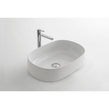Arbi Ghost mosdótál A288, 55 cm, ovális, fényes fehér
