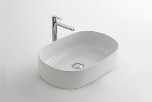 Arbi Ghost mosdótál A288, 55 cm, ovális, fényes fehér
