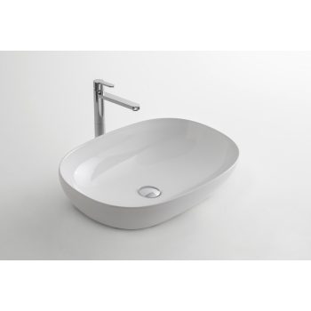 Arbi Fine 60 mosdótál A289, 60 cm, ovális, fényes fehér