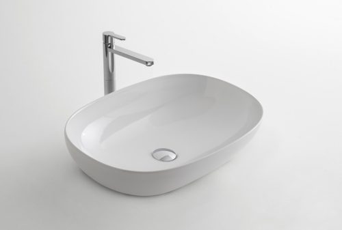 Arbi Fine 60 mosdótál A289, 60 cm, ovális, fényes fehér