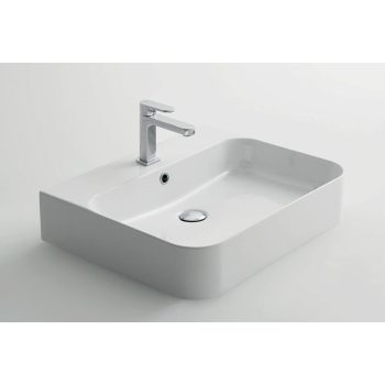  Arbi Wonder mosdótál A342, 60 cm, szögletes, fényes fehér