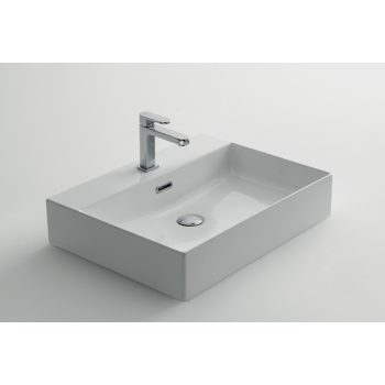   Arbi Delta mosdótál A353, 60 cm, szögletes, fényes fehér