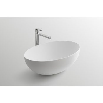 Arbi King mosdótál A361, 60 cm, ovális, matt fehér