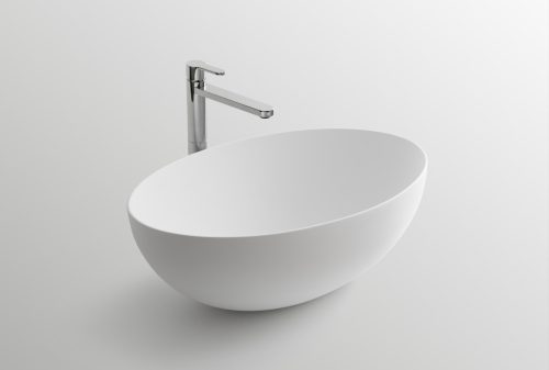 Arbi King mosdótál A361, 60 cm, ovális, matt fehér