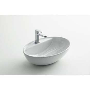   Arbi Soffice in mosdótál A418, 60 cm, ovális, fényes fehér