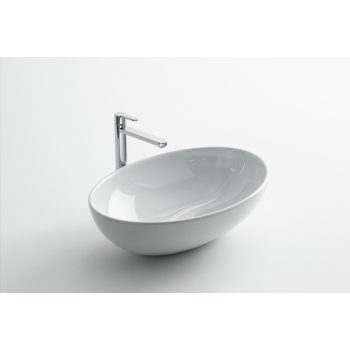   Arbi Soffice out mosdótál A451L, 60 cm, ovális, fényes fehér