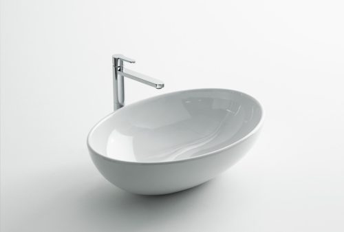 Arbi Soffice out mosdótál A451L, 60 cm, ovális, fényes fehér