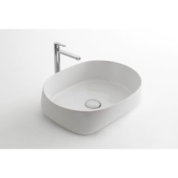 Arbi Panier 56 mosdótál A484, 56 cm, ovális, matt fehér