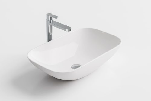 Arbi Cover mosdótál A515, 58 cm, szögletes, fényes fehér