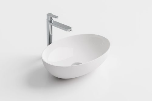 Arbi Foffy mosdótál A654, 48 cm, ovális, fényes fehér