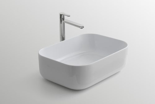 Arbi Aurora mosdótál A864, 50 cm, szögletes, fényes fehér