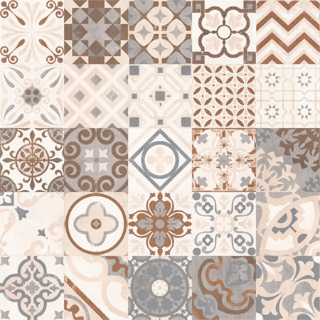 CASALGRANDE PADANA OPUS CEMENTINA MULTICOLOR BEIGE MIX 20 x 20 CM GRESPORCELÁN BURKOLAT