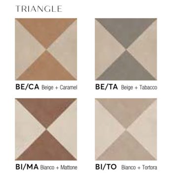   CASALGRANDE PADANA TERRAE TRIANGLE DEKOR 20 x 20 CM GRESPORCELÁN BURKOLAT, TÖBB SZÍNBEN