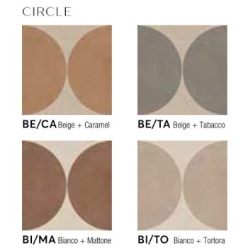   CASALGRANDE PADANA TERRAE CIRCLE DEKOR 20 x 20 CM GRESPORCELÁN BURKOLAT, TÖBB SZÍNBEN