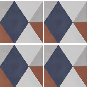 ECCENTRICO QUADRA DECO 11, 20,5 x 20,5 cm, MINTÁS FALI ÉS PADLÓCSEMPE