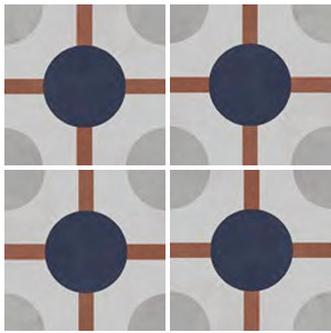 ECCENTRICO QUADRA DECO 12, 20,5 x 20,5 cm, MINTÁS FALI ÉS PADLÓCSEMPE