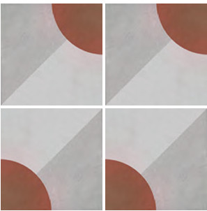 ECCENTRICO QUADRA DECO 14, 20,5 x 20,5 cm, MINTÁS FALI ÉS PADLÓCSEMPE