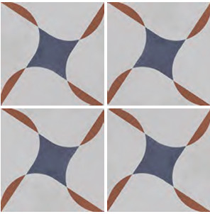 ECCENTRICO QUADRA DECO 15, 20,5 x 20,5 cm, MINTÁS FALI ÉS PADLÓCSEMPE