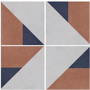 ECCENTRICO QUADRA DECO 16, 20,5 x 20,5 cm, MINTÁS FALI ÉS PADLÓCSEMPE