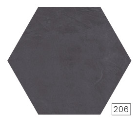 ECCENTRICO QUADRA ARDESIA HEXAGON, 25 x 22 cm, MATT FALI ÉS PADLÓCSEMPE