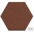 ECCENTRICO QUADRA TERRACOTTA HEXAGON, 25 x 22 cm, MATT FALI ÉS PADLÓCSEMPE
