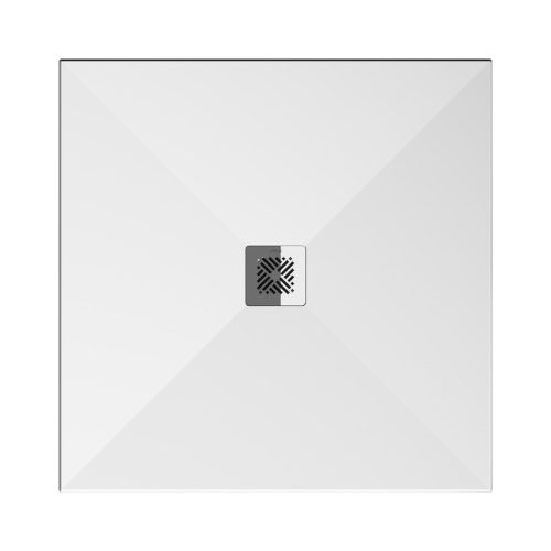 Jika 80x80 cm  Padana H213934R100001 Zuhanytálca, textúrált öntött márvány, acél fedő ráccsal