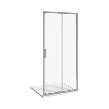   Jika 120 cm Nion H2422N40026881 Toló zuhanyajtó, 120*195 cm, ezüst profil 1 fix és 1 mozgó résszel