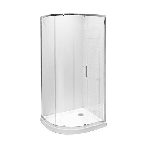 Jika 80x100 cm Tigo H2512110026681 Zuhanykabin, 98*78 cm, aszimmetrikus íves, ezüst profil