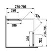Jika 80 cm Nion H2512N10026681 Zuhanykabin, 80*80 cm, szögletes, ezüst profil