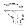 Jika 90 cm Nion H2532N20026681 Zuhanykabin, 90*90 cm, negyedkör íves, ezüst profil