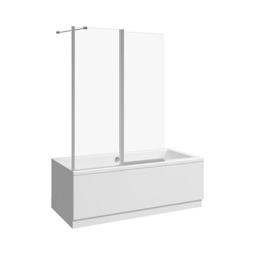 Jika Nion H2572N60026681 Kádparaván, 115x150 cm, kétrészes, ezüst profil