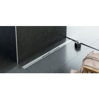   Jika Pure H2714200020001 Zuhanycsatorna lefolyó, 1000 mm, de méretre vágható,  Szatén rozsdamentes acél