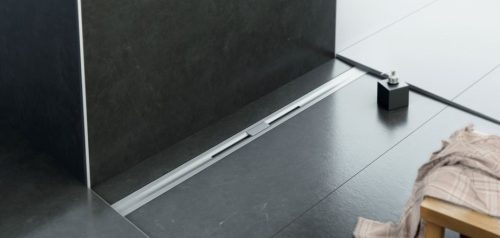 Jika Pure H2714200020001 Zuhanycsatorna lefolyó, 1000 mm, de méretre vágható,  Szatén rozsdamentes acél