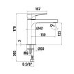 Jika Cubito N H3111X10041241 Egykaros mosdó csaptelep,  klikk-klakk lefolyószeleppel, króm