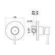 Jika Mio H3312F60040001 Falba épített egykaros zuhany csaptelep, króm