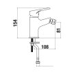 Jika Cube H3411W10041101 Egykaros bidé csaptelep, lefolyószelep nélkül, króm