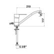Jika Lyra Smart H3511Z10042301 Egykaros mosogató csaptelep, 210 mm-es elfordítható kifolyóval, króm