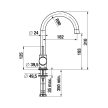 Jika Mio H3512F10042611 Mosogató csaptelep, magas kifolyócsővel, króm