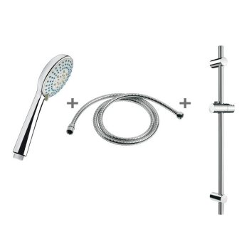   Jika Rio H3651R00043731 Zuhanyszett, kézi zuhany Ø100 mm, 3 funkciós, 170 cm-es zuhanytömlővel, zuhanyrúddal, króm