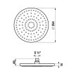 Jika Mio H3672F07162221 Fejzuhany, Ø 250 mm, 1 funkció, fekete matt